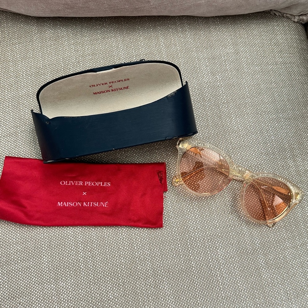 Oliver Peoples x Maison Kitsune Rose Tinted Sunglasses (51,21,140)